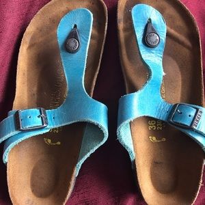Birkenstock turquoise sandals